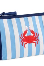 Shiraleah Crab & Rosé Zip Pouch, Blue