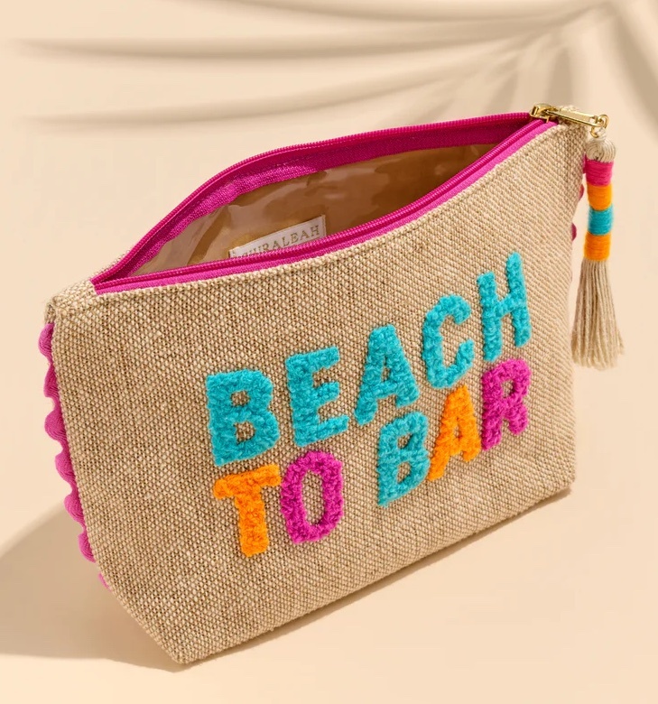 Shiraleah "Beach To Bar" Zip Pouch Natural