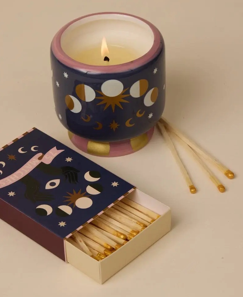 PaddyWax Moon Phase Candle Jasmine Rose