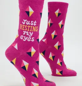 Blue Q Resting My Eyes Womens Socks