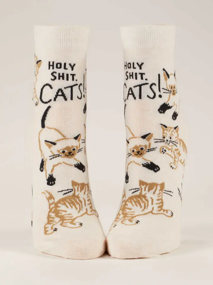 Blue Q Holy Shit! Cats! Womens Socks