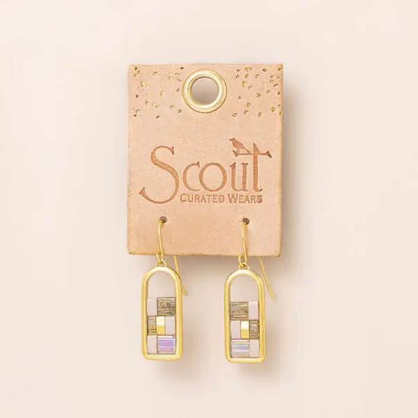 Scout Curated Wears Good Karma Miyuki Frame Earring