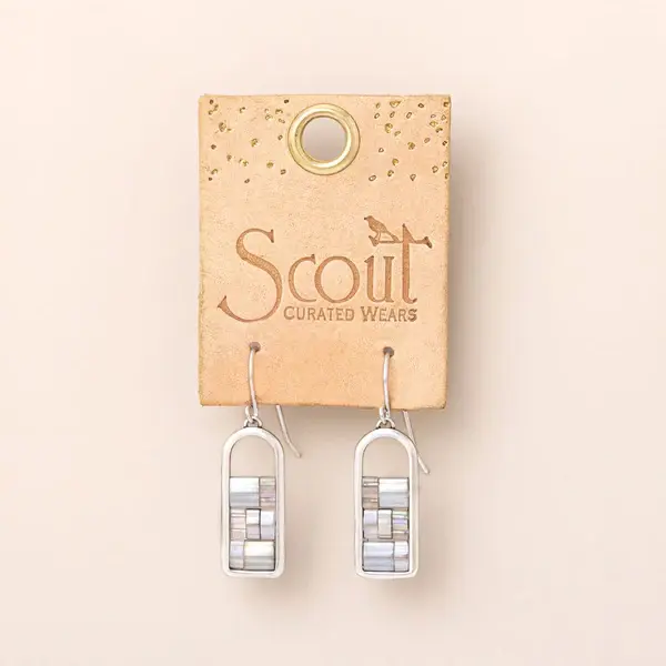 Scout Curated Wears Good Karma Miyuki Frame Earring