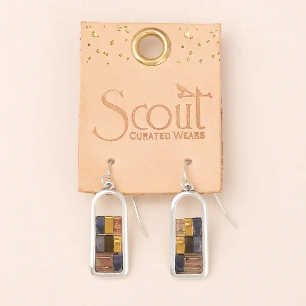 Scout Curated Wears Good Karma Miyuki Frame Earring