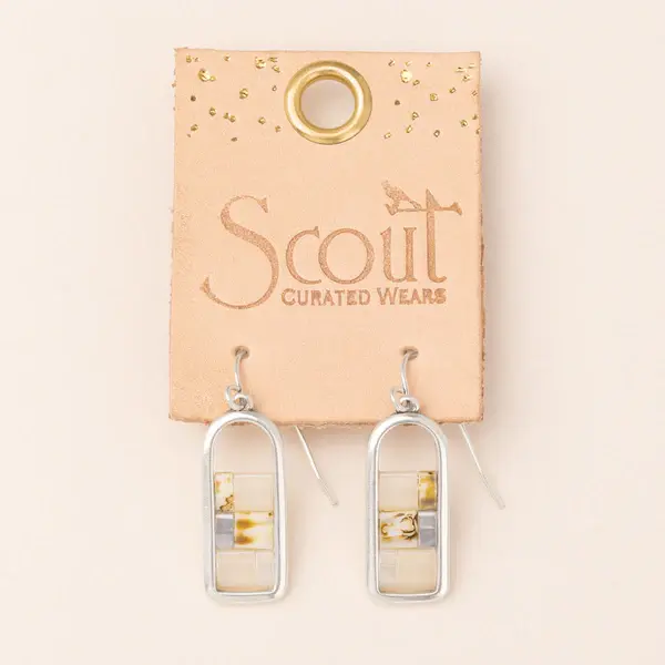 Scout Curated Wears Good Karma Miyuki Frame Earring