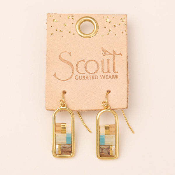 Scout Curated Wears Good Karma Miyuki Frame Earring