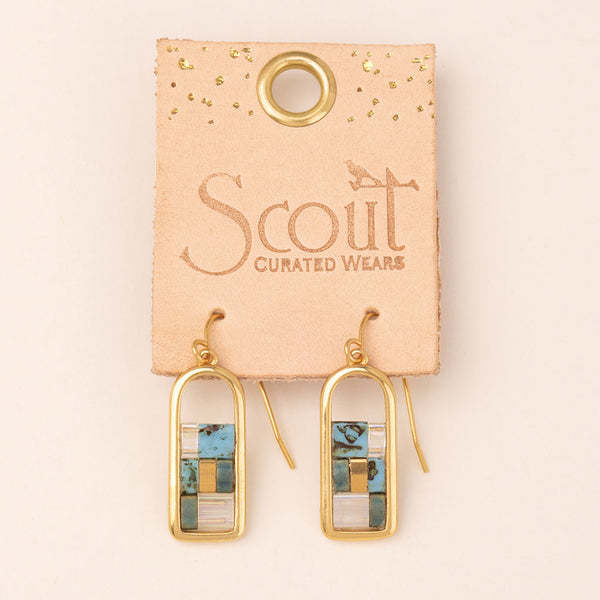 Scout Curated Wears Good Karma Miyuki Frame Earring