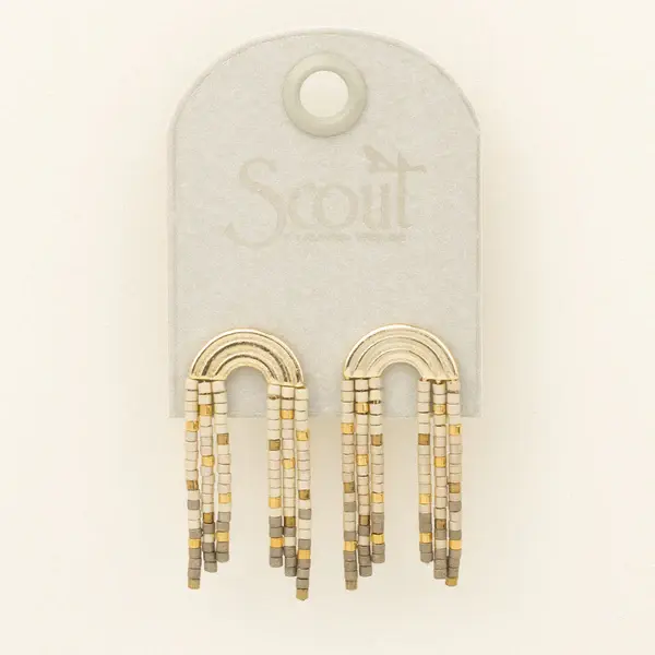 Scout Curated Wears Chromacolor Miyuki Rainbow Fringe Earring