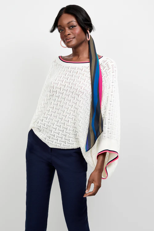 Trina Turk Horizon Pullover White Multi