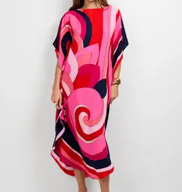 Trina Turk Jalani Caftan Pink Swirls