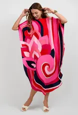 Trina Turk Jalani Caftan Pink Swirls