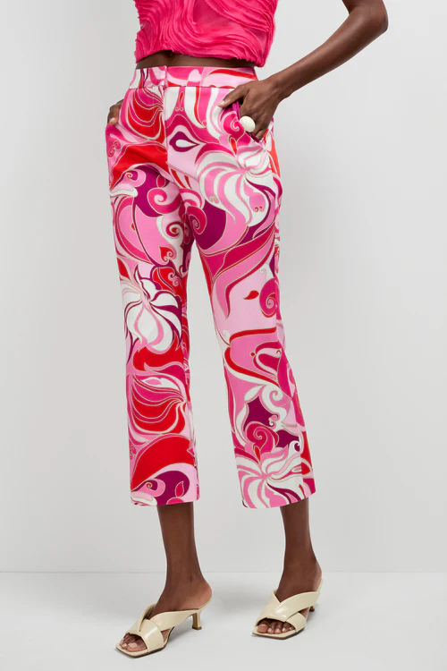Trina Turk Lulu Pant Pink Swirls