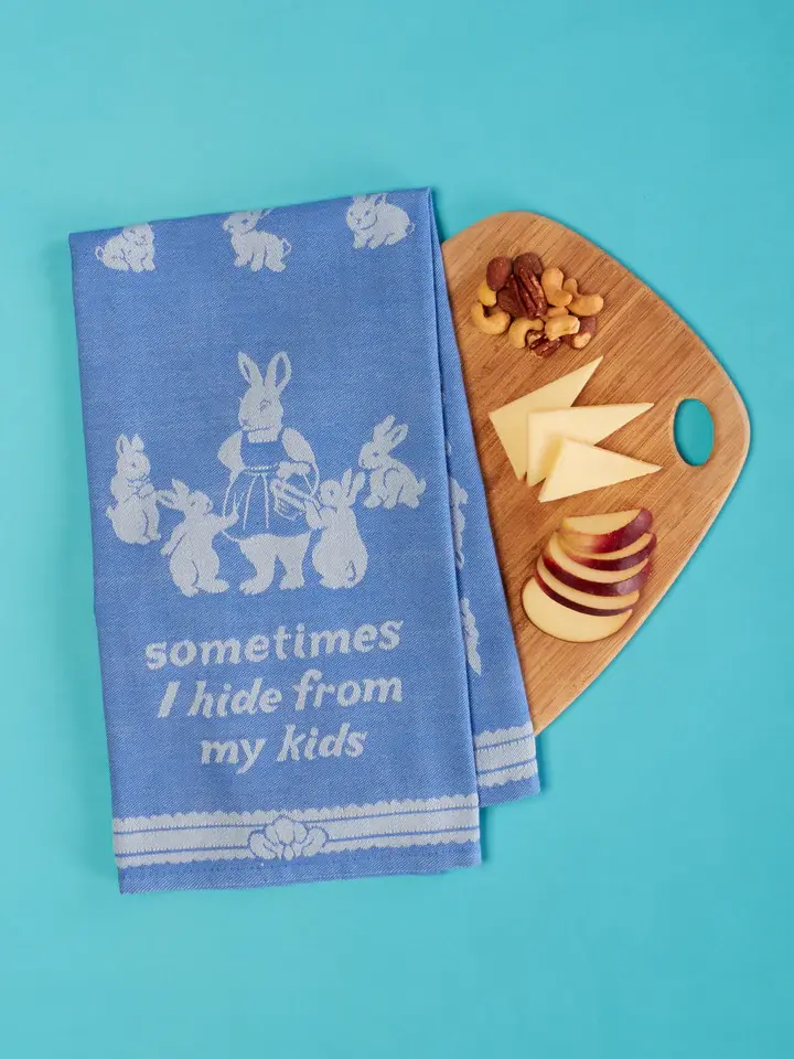 Blue Q Sometimes I Hide From My Kids Dish Towel
