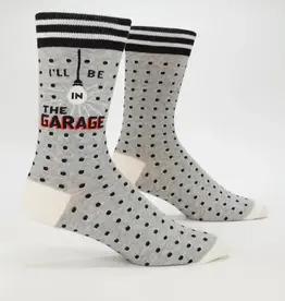 Blue Q I'll Be In The Garage Mens Socks