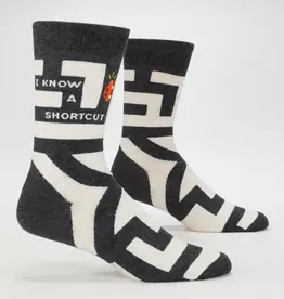 Blue Q I Know A Shortcut Mens Socks