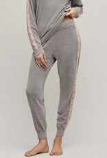 Barefoot Dreams Heart Stripe Jogger Gray