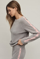 Barefoot Dreams Heart Stripe Jogger Gray