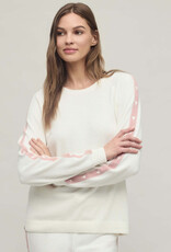 Barefoot Dreams Heart Stripe Pullover Pearl