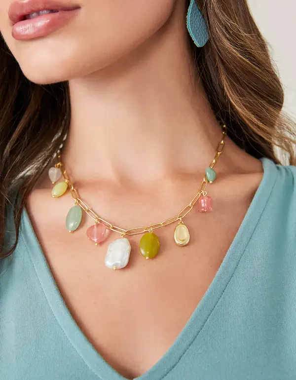 Spartina Cotton Candy Necklace 18" Multi