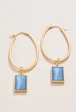 Spartina Chateau Hoop Earrings Optic Blue