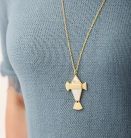 Spartina Flagler Fish Necklace 28" Mother-of-Pearl