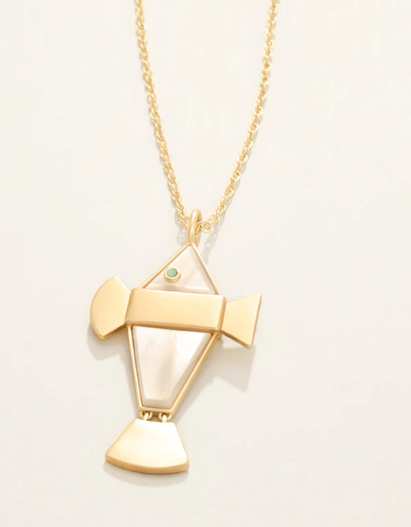 Spartina Flagler Fish Necklace 28" Mother-of-Pearl