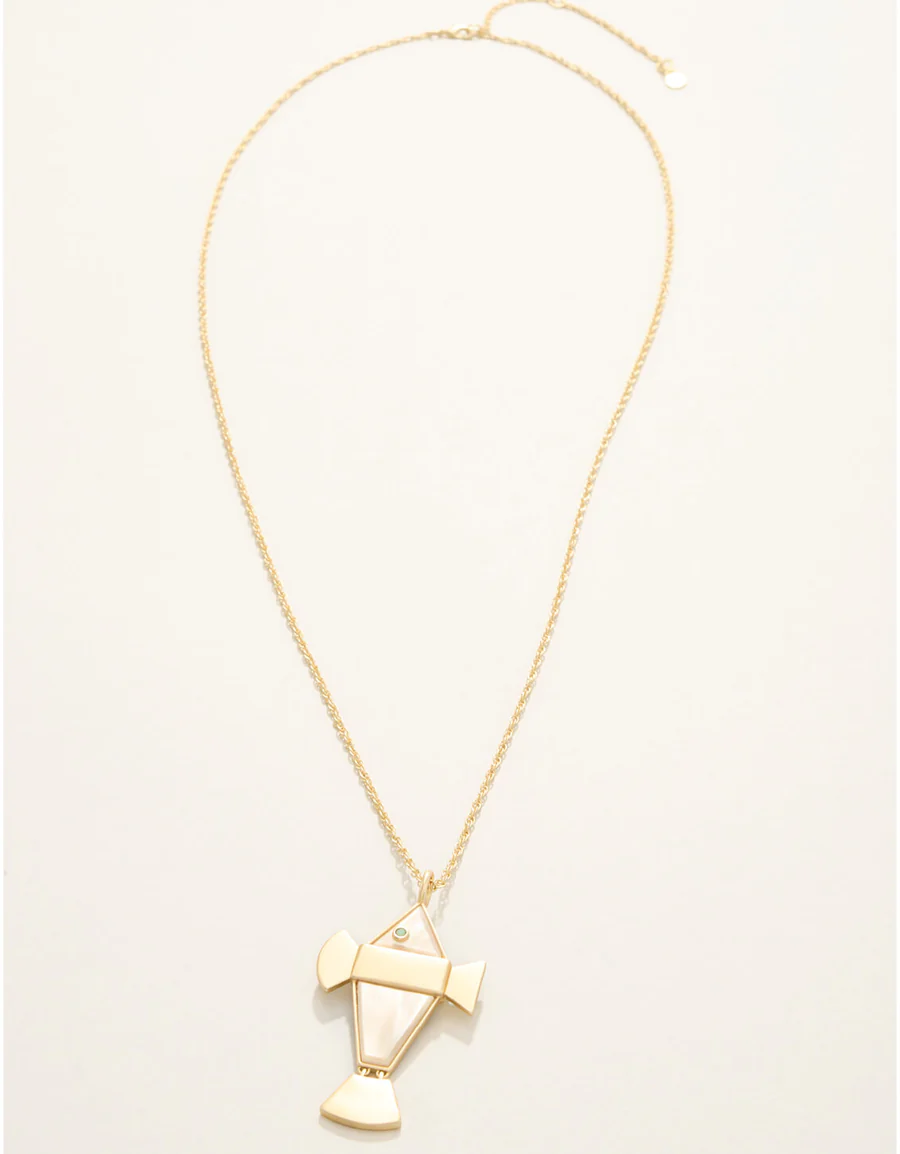 Spartina Flagler Fish Necklace 28" Mother-of-Pearl