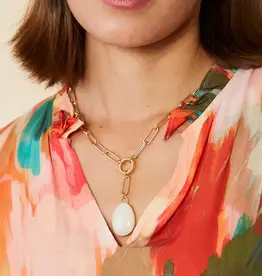 Spartina Glen Falls Necklace 17" Frosty Grey