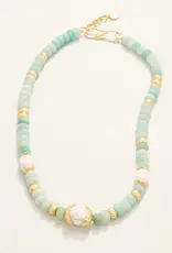 Spartina Seawall Necklace 18" Amazonite