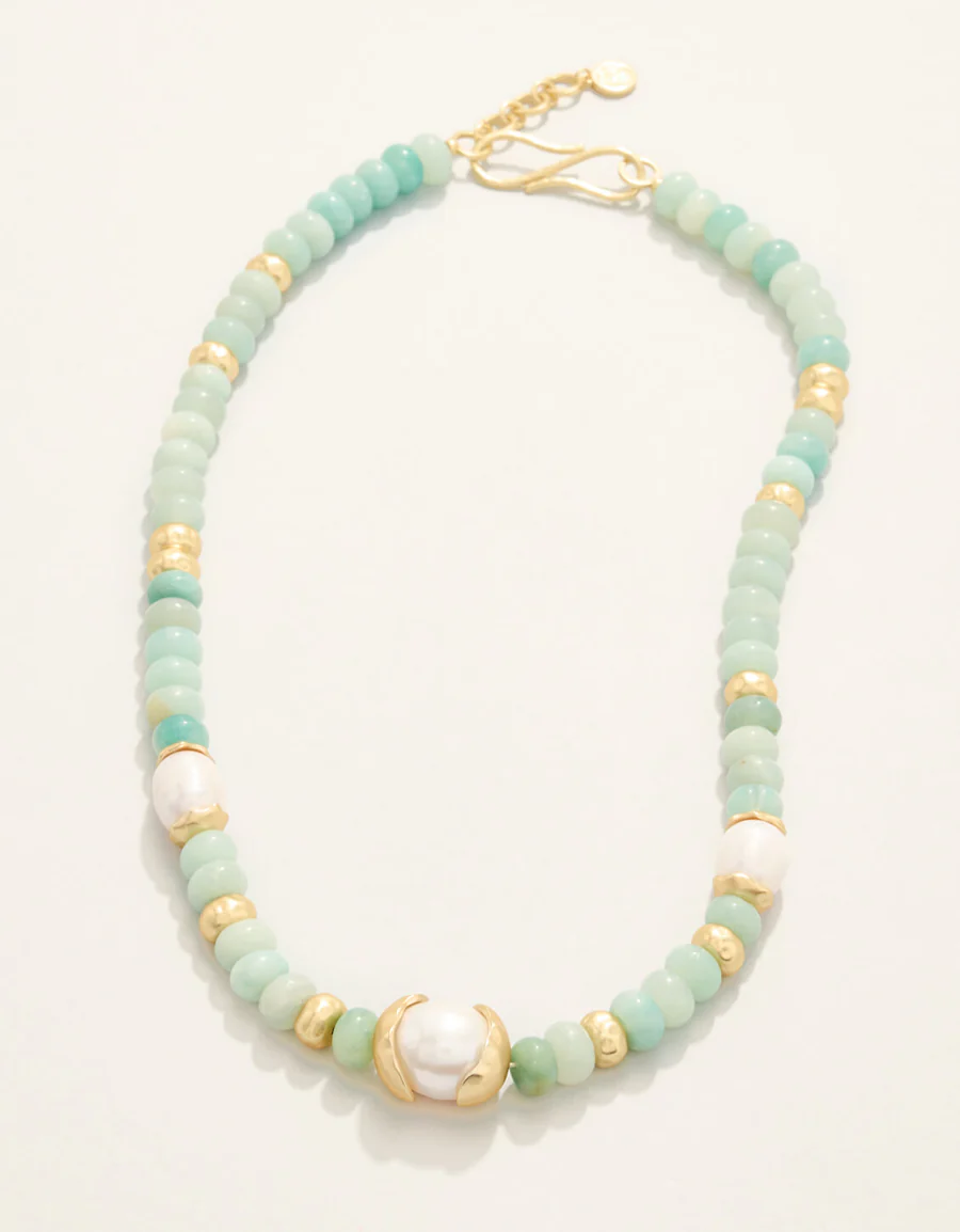 Spartina Seawall Necklace 18" Amazonite