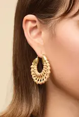Spartina Wicker Hoop Earrings Natural