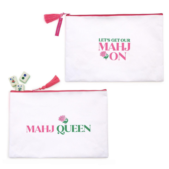 Two's Company Mahjong Game Tile Storage and Accessory Pouch