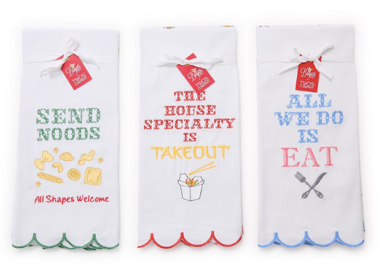 Two's Company Eating Kitchen Dish Towel