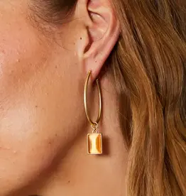 Spartina Chateau Hoop Earrings Optic Sunstone