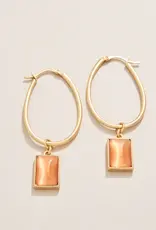 Spartina Chateau Hoop Earrings Optic Sunstone