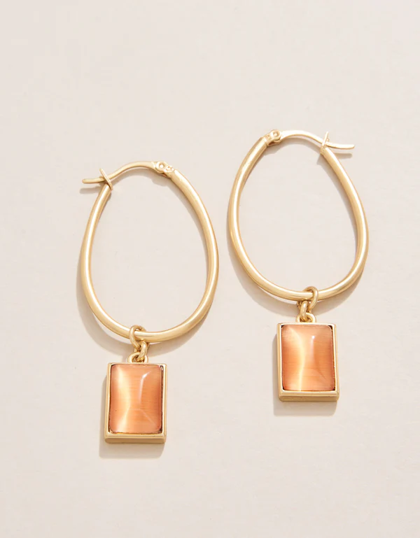 Spartina Chateau Hoop Earrings Optic Sunstone
