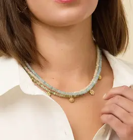 Spartina Louisa Necklace 16" Blue/Green