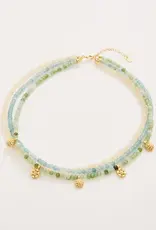 Spartina Louisa Necklace 16" Blue/Green