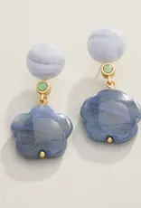 Spartina Flagler Stone Earrings Blue