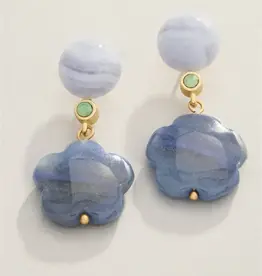 Spartina Flagler Stone Earrings Blue