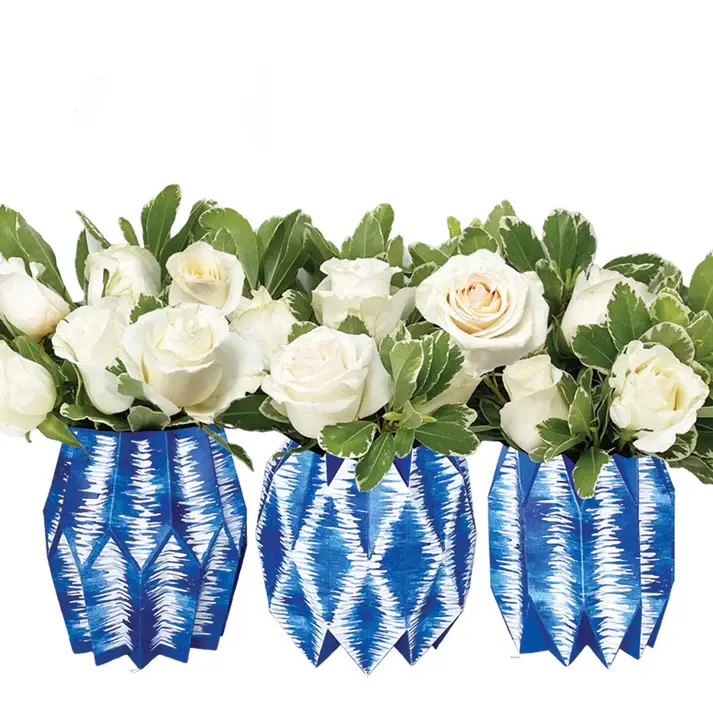 Lucy Grymes Ikat Paper Vase Wraps