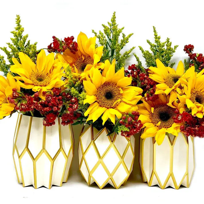 Lucy Grymes Gold Pearl Paper Vase Wraps