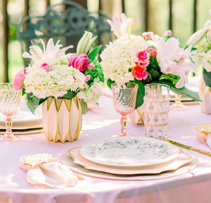 Lucy Grymes Gold Pearl Paper Vase Wraps