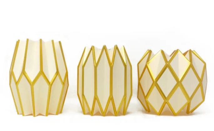 Lucy Grymes Gold Pearl Paper Vase Wraps