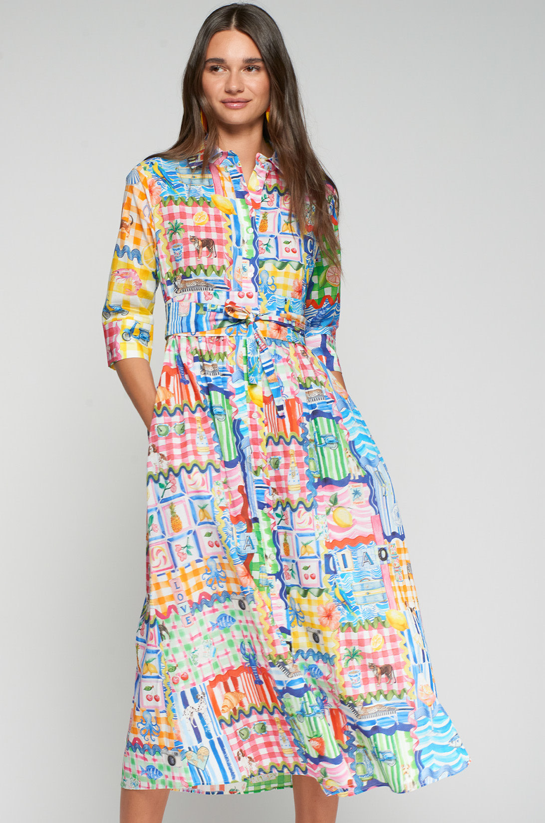 Vilagallo Brenda Dress Capri Print