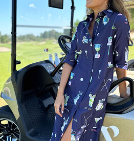 Vilagallo Isota Dress Golf Par Tee Navy
