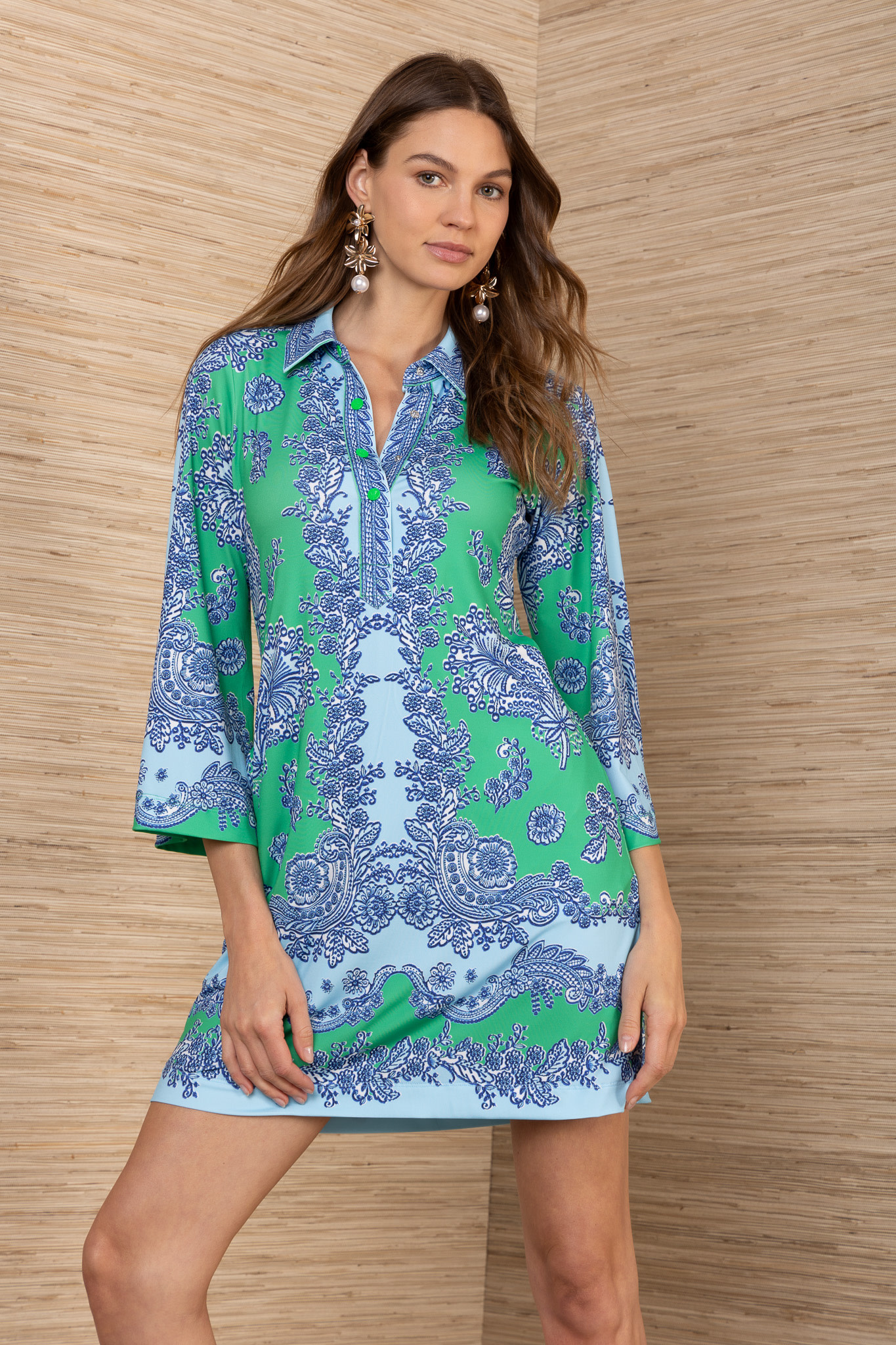 Hale Bob Marguerite Dress Green