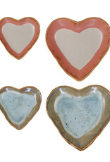 Stoneware Heart Dish Set of 2