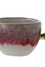 12 oz. Stoneware Mug with Gold Handle