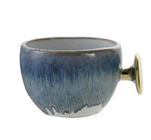 12 oz. Stoneware Mug with Gold Handle